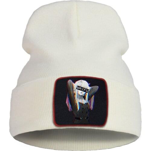 Zero Two Cool Japanese Anime Print Man Winter Hat Hip Hop Fashion Warm Hats Women Autumn Outdoor Solid Color Caps For Boys