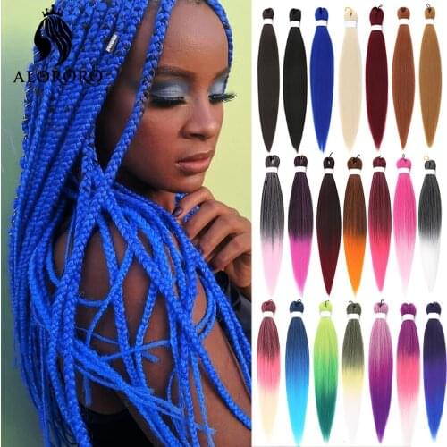 Synthetic Extensions Hair for Braids Ombre Kanekalon Hair Braid 26 Inch Braiding Hair Low Temperature Fiber Pink Blonde Alororo