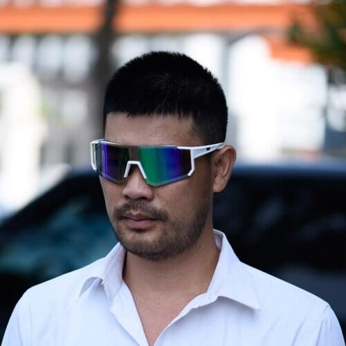 New Personality Big Frame Colorful Cycling Sports Glasses Men Outdoor Ski Fshing Sunglasses Bike Riding Protection Goggles