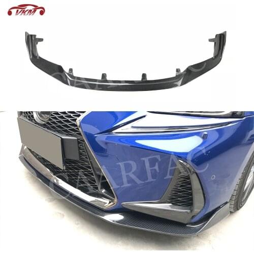 Carbon Fiber Material Front Bumper Lip Spoiler for LEXUS IS300 IS350 IS F Sport Sedan 4 Door 2017 2018 Auto Car Decoration