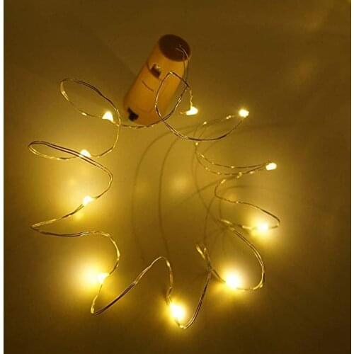 6pcs Wire String Wine Bottle Plug Wire Strip Light With Christmas Pendant Drop Ornaments Christmas Holiday PArty lighting L*5