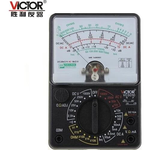 VICTOR VC3010 genuine pointer universal multimeter high precision multi Protection mechanical Manual Range multimeter