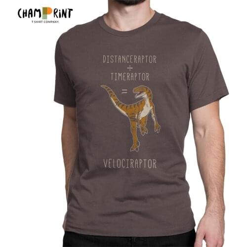 Velociraptor Distanceraptor Timeraptor T-Shirt Men Funny Geek T Shirts Science Physics Scientist Tee Shirt Gift Idea Clothing