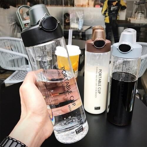 Explosion Sports Water Bottles 800ML Protein Shaker Outdoor Travel Portable Leakproof PC plastic Drink Bottle Transparent Bottle