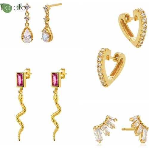 YUXINTOME Mini Heart-Shaped Stud Earrings 925 Silver Ear Needle for Womens Geometric Pendant Earrings Custom Small Jewelry