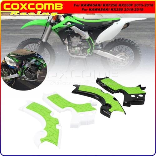 Racing Motocross Grip Frame Guards for Kawasaki KXF KX 250 KXF250 KX250F KX250 2015-2018 2019 Dirt Bike Frame Protection Cover