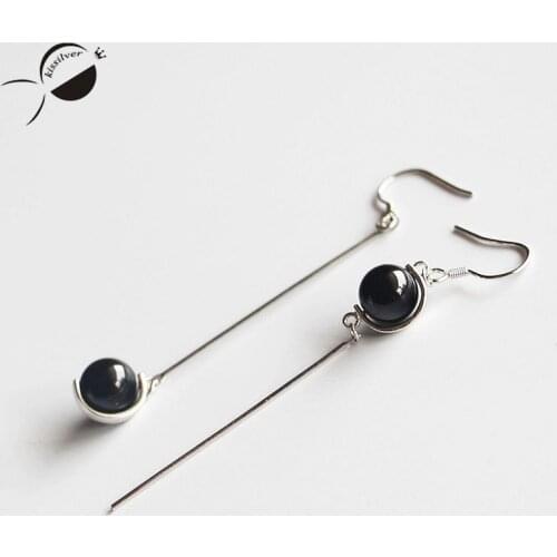 925 Sterling Silver Dangle Earrings for Women Ball Fashion Jewelry Elegant Tassels Earring Vintage Sterling Silver Drop Earrings