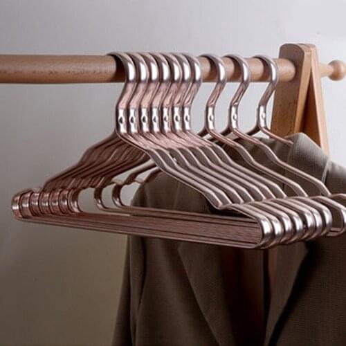 10Pcs Hanger Durable Anti-slip Antideformation Aluminium Alloy Closet Dress Clothing Towel Multifunction Storage Rack SCIE999