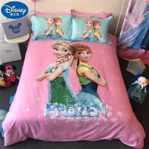 100%Cotton Bedding Set Soft Children Princess Quilt Cover Pillow case Duvet cover Bed Sheet Bed Linen Bedroom Single Queen King