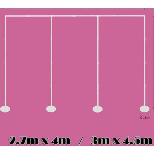 2.7x4 m/ 3x4.5m structure frame wedding decorations background wall stand, balloon arch party supplies curtain backdrop stand