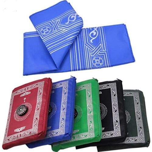 300pcs Pocket Prayer Mat Muslim Islamic Pray Mat Prayer Floor Rug Compass Travel Pocket Prayer Mat Wholesale SN32