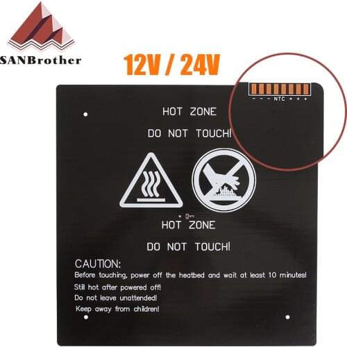 310*310*3.0mm 3D Printer Parts 1PCS black MK3 hotbed latest Aluminum heated bed for Hot-bed Support 12V 310*310*3.0mm 12V/24V