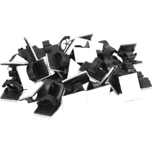 50 pcs. Self Adhesive Cable Clamp Plastic Rectangular Cable Clips Cable Tie Quick Bind Cable Wire Management Holder for Car