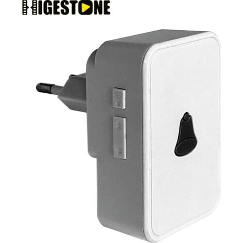 Higestone AC 100-240V wireless doorbell chime 300M range 50 ring musics Self-powered NO Battery EU/AU/US/UK Plug Push Button