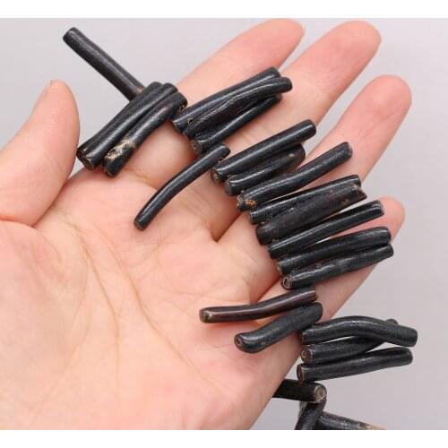 Hot Natural Stone Coral Beads Black Tree Branch Shape Loose Bead for Jewelry Making Vintage Women Bracelet Necklace Gifts