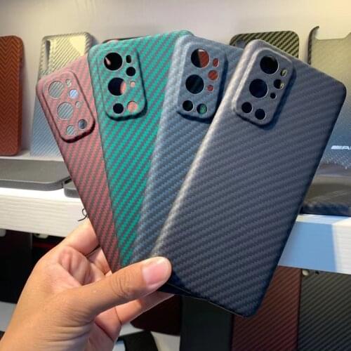 Carbon Fiber Phone Case For OnePlus 9 Pro Aramid fiber Phone Case Ultra-thin drop-proof OnePlus 9 5G Cover Business Phone Case