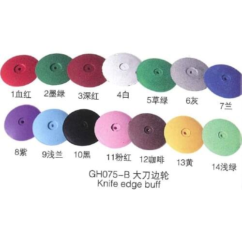 10PCS Assorted 22MM Rubber Buffing Polishing Wheels Saucer-Shaped Without Handle Mixed Color