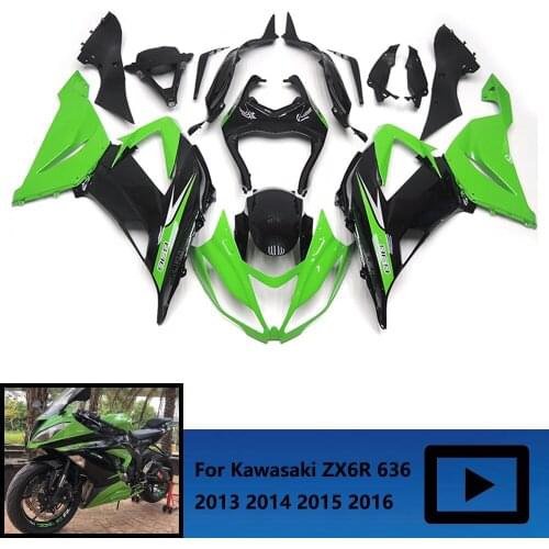 Suitable for Kawasaki Ninja ZX6R 636 2013 2014 2015 2016 ABS injection fairing kit, ZX-6R ninja 13 14 15 16 body fairing