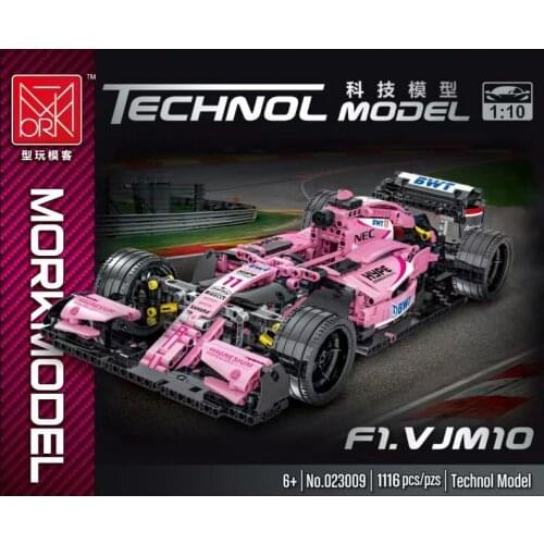Toy Car Set Technic Vehicles Bricks Toys Formula F1 Racing Sport Car Building Blocks MOC Car Toys Children Kids Birthday Pink