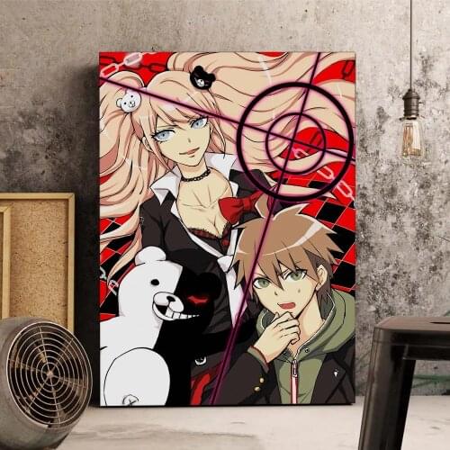 Canvas Japanese Anime Danganronpa Scroll Pictures Home Decoration Modern Paintings Wall Art Prints Poster Modular Living Room