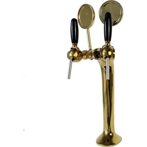 Kegerator Beer Tower Unit / 2 Beer Faucet /double tap Beer Tower unit /golden beer dispenser