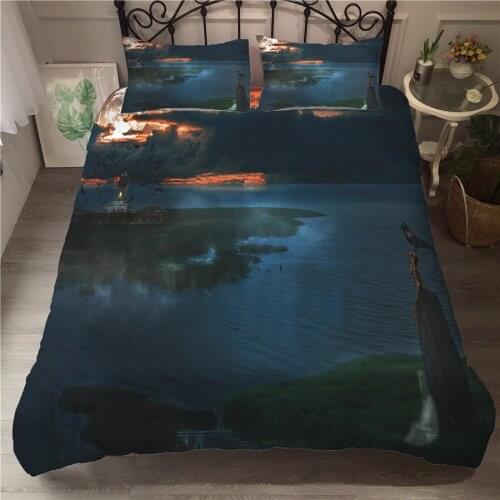 A Bedding Set 3D Printed Duvet Cover Bed Set Halloween Home Textiles for Adults Bedclothes with Pillowcase #WSJ04