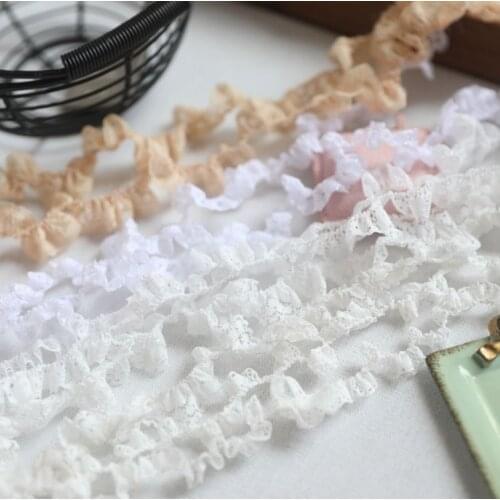 Hot Sale 3 Meters High Quality New Fuffle Skin White Venice Lace Trim Sewing Costume Craft Applique Doll Accessories