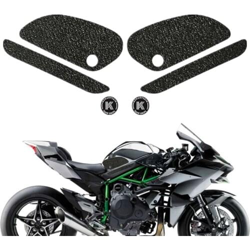 For KAWASAKI NINJA H2 R h2 r CARBON Motorcycle Tank Grip Fuel Sticker Left Right Traction Pad Side Knee Grip Protector Decal