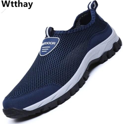 Summer Mesh Men Shoes Casual Lightweight Sneakers Men Outdoor Walking Shoes Trainers Breathable Slip-on Mens Loafers Zapatillas