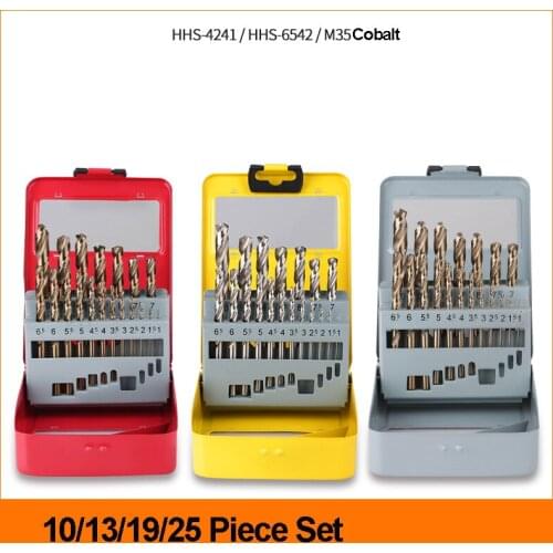 Twist Drill Bit Set Drilling Iron Stainless Steel Special Metal Alloy Super Hard Straight Shank M35 Cobalt Twist