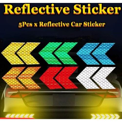 Leaf Arrow Reflective Sticker sSide Label Tail Label Reflective Warning Sticker Anti-Collision Waterproof Car Body Decoration