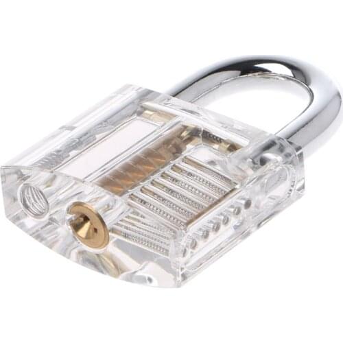 80mm/3.15\" Transparent Cutaway Locks Inside View Practice Padlock Visible View Lock Training Skill Locks Keyed Padlock Tool
