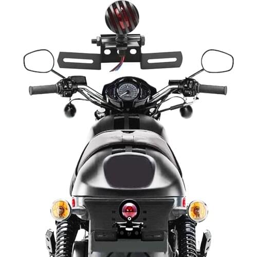 12V 10W Motorcycle Tail Light Stop Licenses Brake Lamp For Harley Chopper Bobber Cafe Racer,Bullet Steel Housing Motos Light