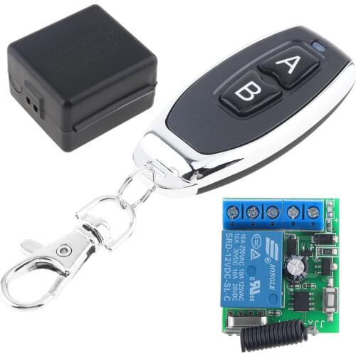 433Mhz Universal Wireless Remote Control Switch DC12V 1CH with Transmitter for Lighting Switch and Electromechanical Equipment