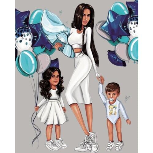 Happy Baby Girl Stickers On Clothes Tops Diy Vinyl Fashion Heat Transfer Appliqued Iron On Patches Washable Custom Transfer