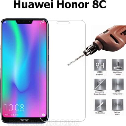 Tempered Glass For Huawei Honor 8C Screen Protector 9H Toughened Mobile Phone Front LCD Film Case For Huawei Honor 8C 6.26 Glass