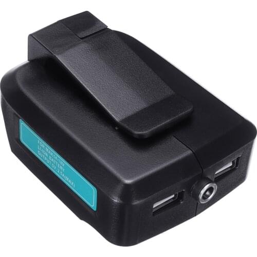 1Pc Battery Adaptor For 14.4V/18V Li-ion Battery Adaptor to Power DC 12V 3A/5V Dual USB Power Tool Accessories