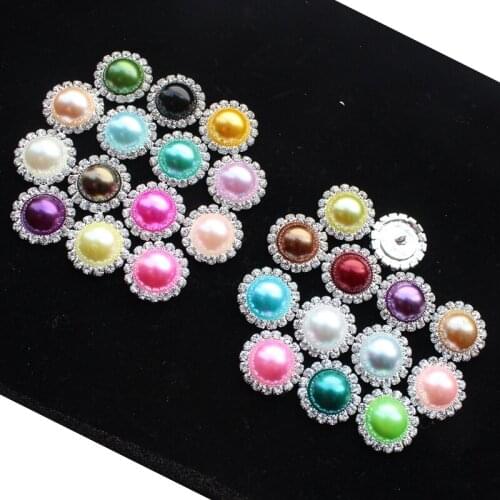 Hot Shank rhinestone buttons round 21mm estseller 10pcs White Color Round Rhinestone Butttons Sewing Accessories colour Holes