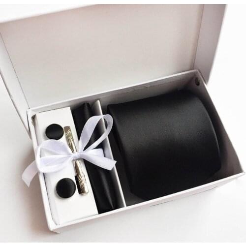 8cm Unique Men Formal Ties Set Luxury Silk Necktie Sets Pocket Square with Cufflink Tie Clip Gift Box