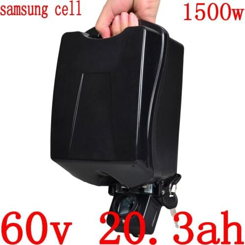 60V 1000W 1500W electric scooter battery 60V 20AH Lithium battery 60V 15AH 18AH 20AH electric bicycle battery use samsung cell