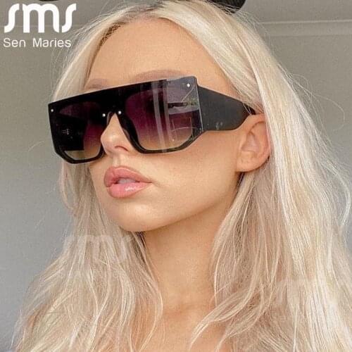Oversized Square Sunglasses Women Vintage Sun Glasses Men Brand Designer One Piece Glasses Men Square Sunglasses Men Eyewear