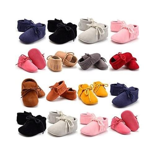 New Baby Toddler Boys Girls Boots Soft Sole Prewalker Ankle Crib Walking Shoes Size 0-18M