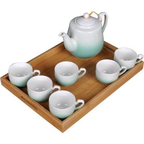 Kung Fu Tea Set Household Teapot Set One pot of six cups with filter to make tea