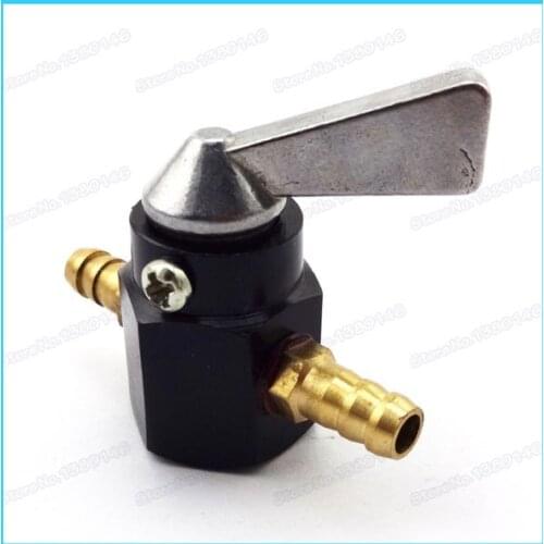 1/4" Black Gas Petrol Fuel Tap Inline Petcock Valve For ATV Quad Pit Dirt Bike Motorcycle