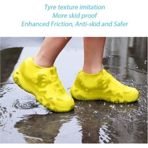 Cycyling Boots Waterproof Shoe Cover Silicone Unisex Shoes Protectors Rain Boots for Indoor Outdoor Rainy Days Reusable