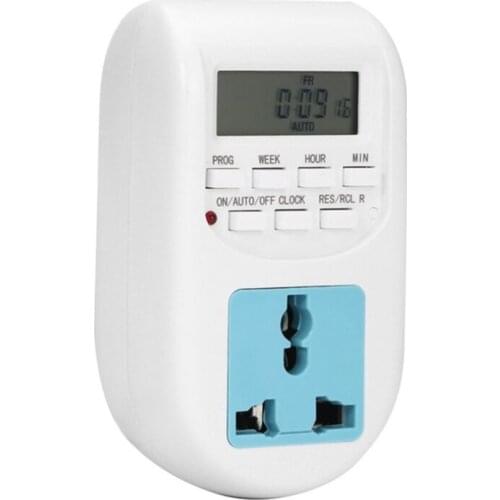 Electronic Digital Timer Switch EU Plug LCD Digital Timer Switch 10A 2200W Energy Saving Programmable Timing Socket