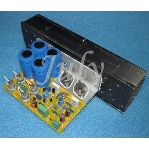Hood1969 pure class A power amplifier finished board, left and right symmetrical, with heat sink