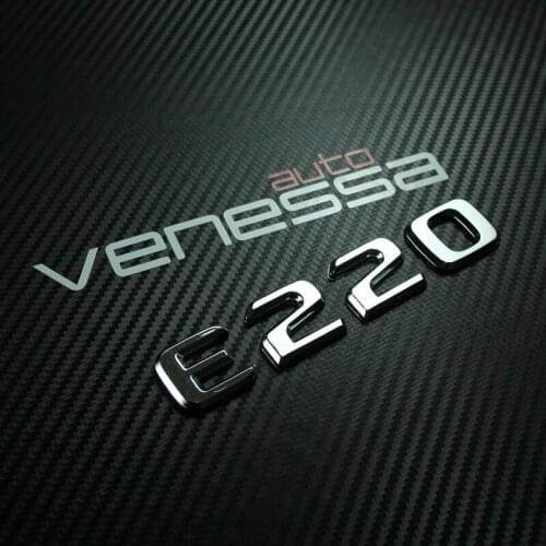 Kyburg E220 Chrome Car Trunk Letters Badge Emblem for Mercedes w124, c207, w210, w211, w212 E Class 1993-2016