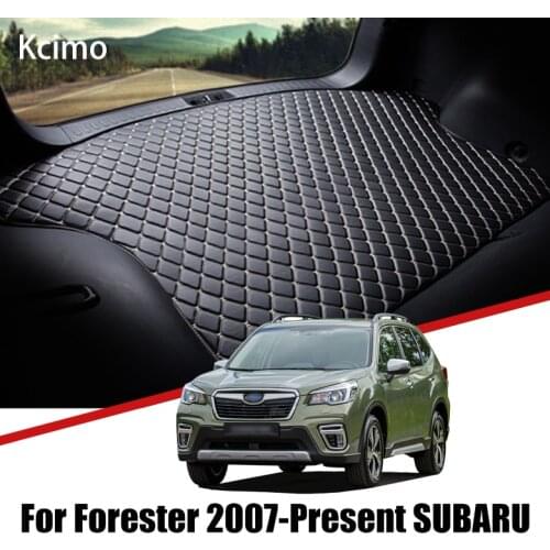 Leather Car Trunk Mat For Subaru Forester 2007-present Trunk Boot Mat SK SJ SH Cargo Liner Rear Liners Pad Forester 2012 2018