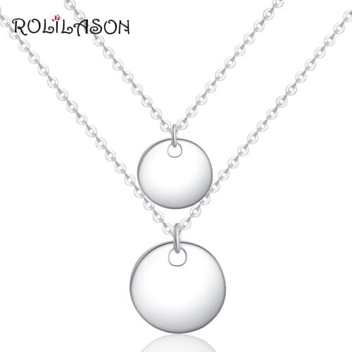 925 sterling silver necklace pendant for women wedding gift cubic zirconia round jewelry SP51